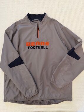 Reebok Chicago Bears Football NFL Quarter Zip Wind Breaker Jacket - Large